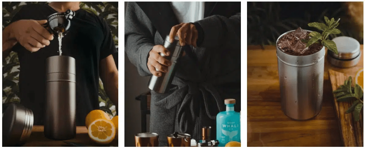 FLASKS ハイボールシェイカーカクテル 真空断熱ボトルタンブラー