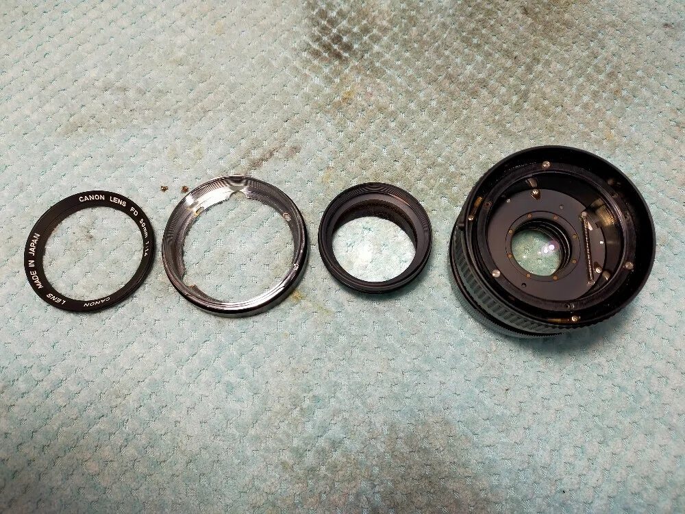 Canon FD 50mm F/1.4の分解｜フィルムカメラ修理のアクアカメラ