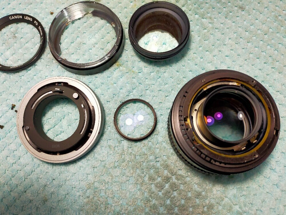Canon FD 50mm F/1.4の分解｜フィルムカメラ修理のアクアカメラ