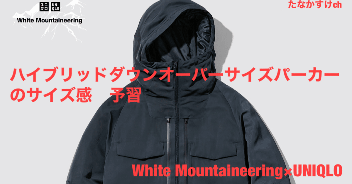 サイズ感】ホワイトマウンテニアリング×ユニクロ_ハイブリッド
