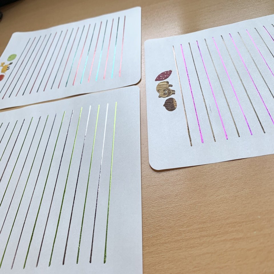 秋の葉っぱとくだものレターセット作成 くらざ Note