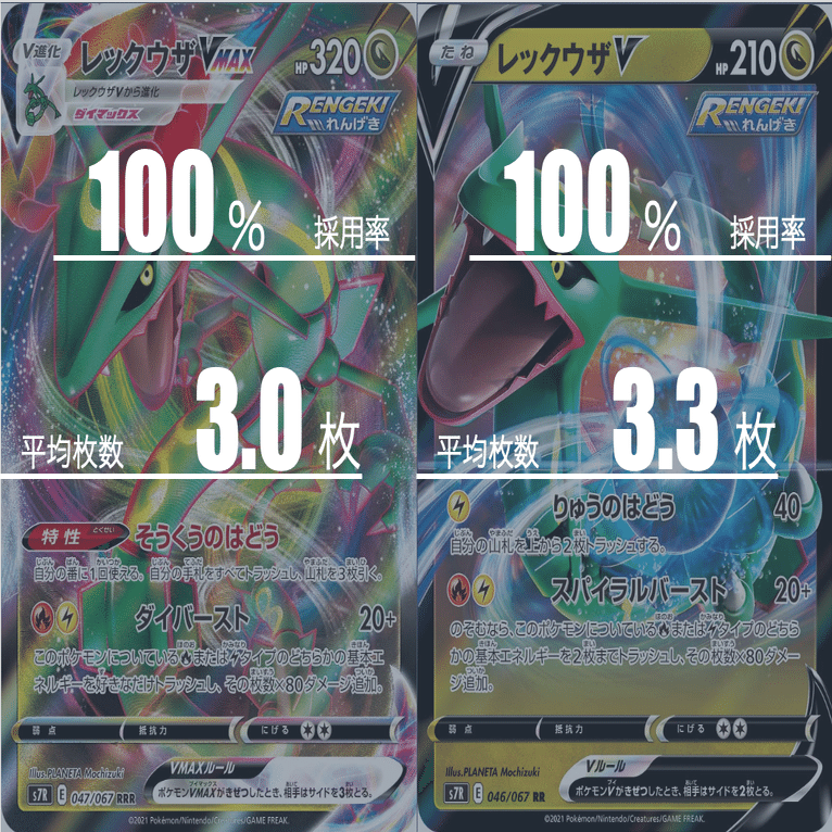 雷レックウザVMAXのデッキ平均化【サンプルレシピ付】｜Violaのポケカ