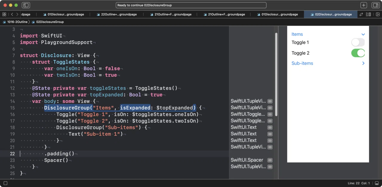 SwiftUI Disclosure, Outline, and List｜快技庵 高橋政明