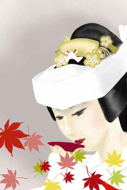 秋、ついで春、日本の婚礼シーズンです。三献の儀とは、三三九度の事。寿の文字難しかった🥸↓