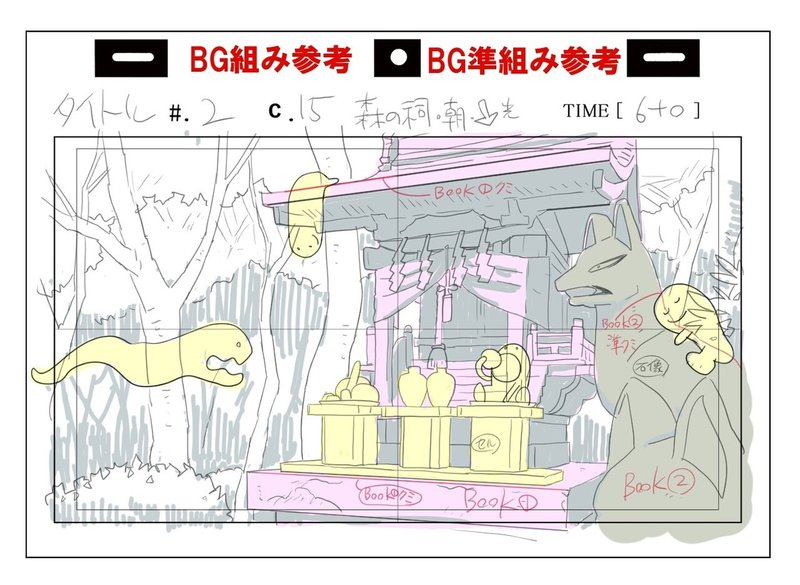 レイアウト 背景原図２ 益山亮司 商業アニメ演出 Note