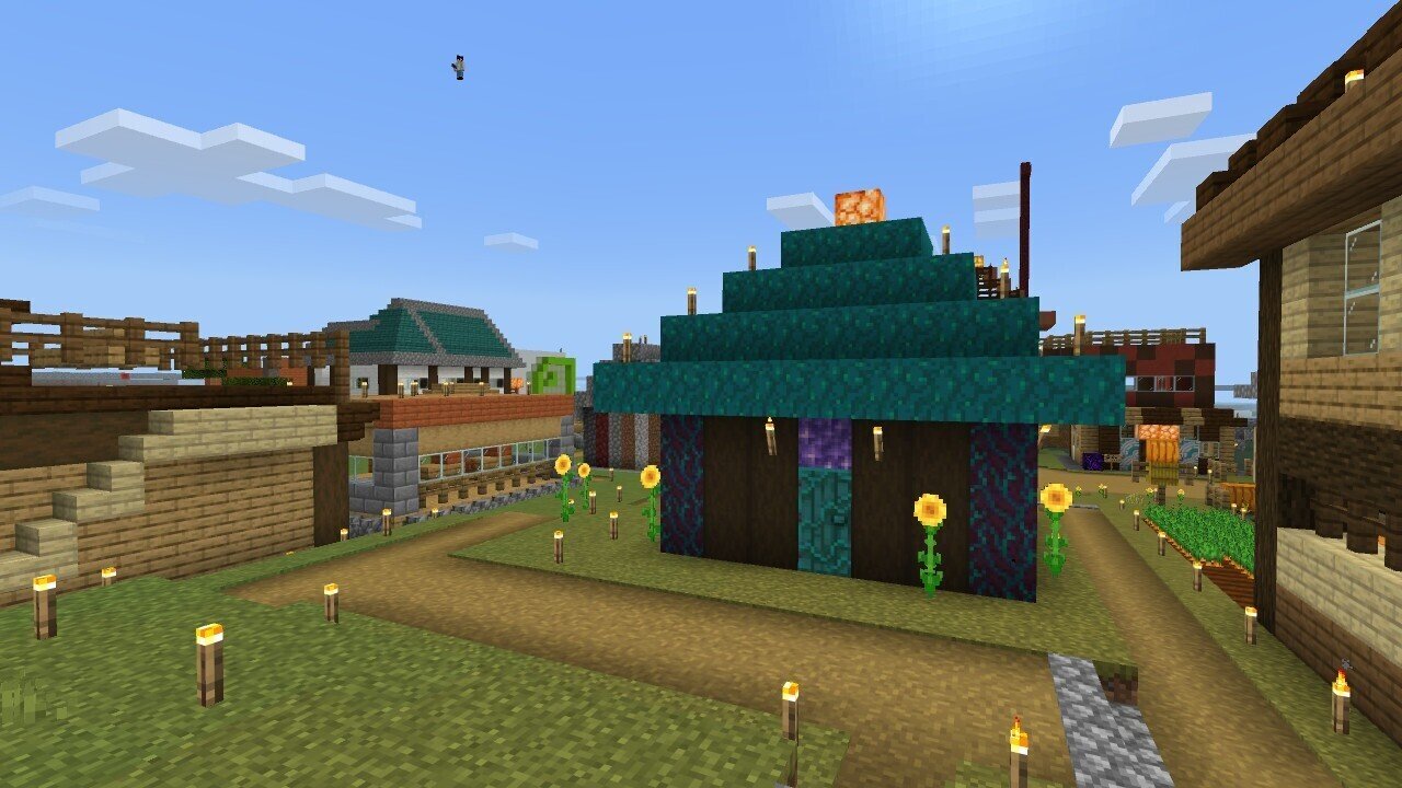 マイクラ企画 マイクラでつくる理想の街 建物をたくさん作りました Roku Note