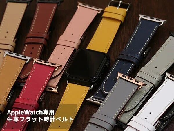 超美品 HERMES Apple Watch レザー ベルト 42MM ブラウン（Apple Watch 