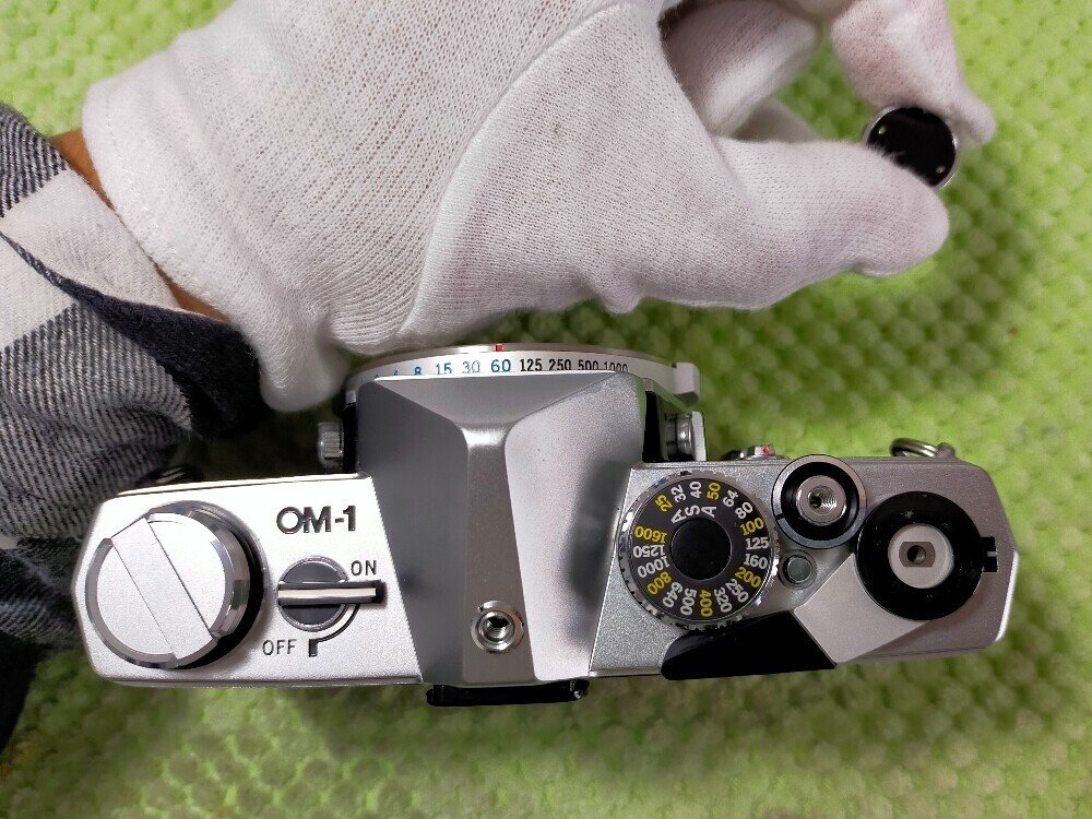 ☆印伝皮貼り替え・各モルト替え済☆ オリンパス OM-1N ボディ #10335