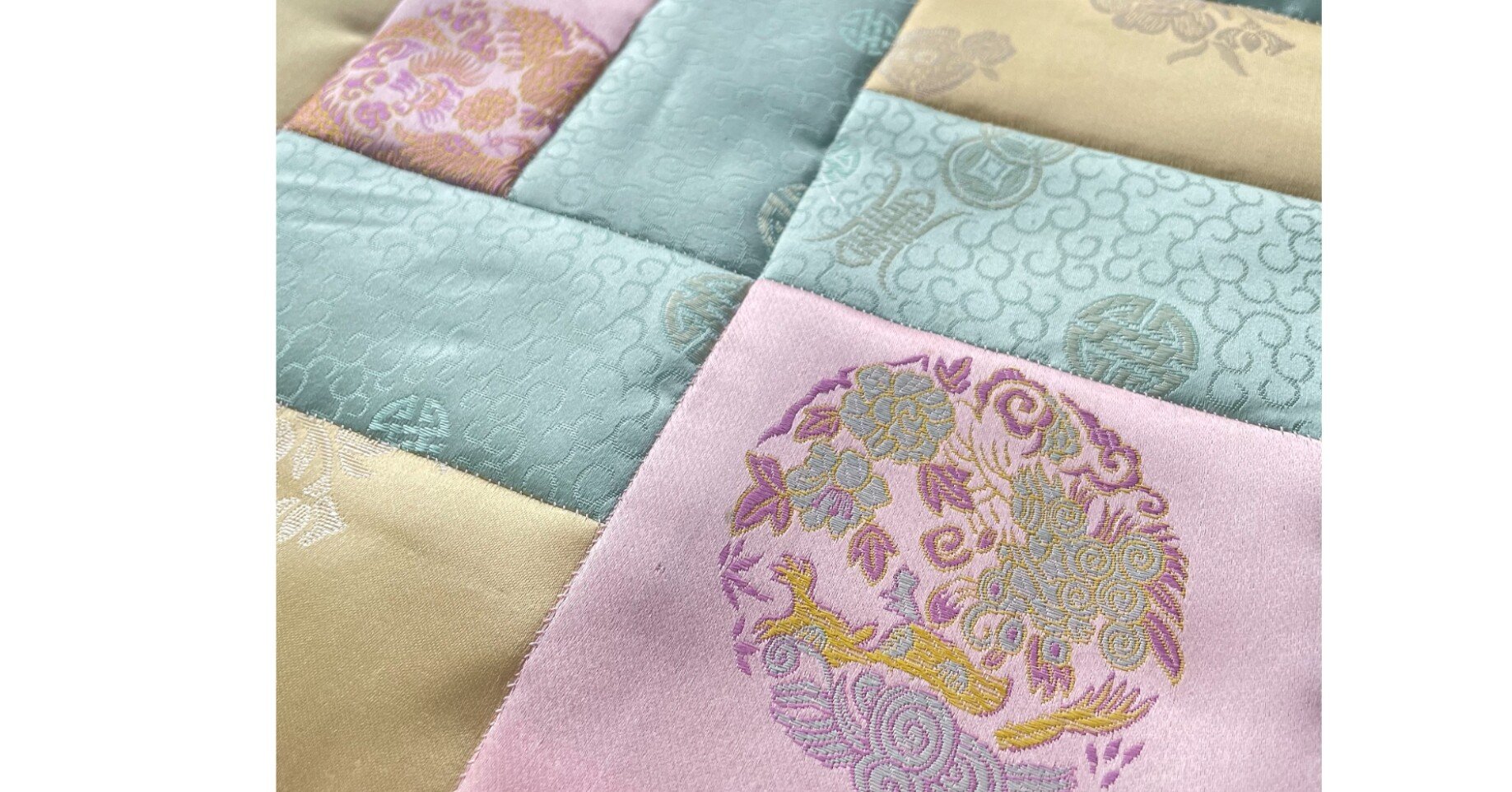 ポジャギ制作過程 パステル系ヤンダンのチョガッポ Pojagi Sono Note