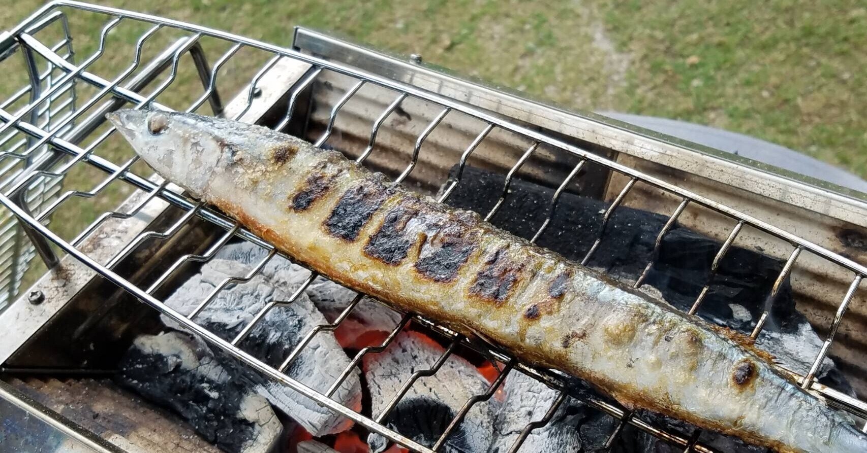 秋キャンプ さんま炭火焼 North Valley The Campsite ラリーグラス Note 秋キャンプ さんま炭火焼 North Valley The Campsite ラリーグラス Note