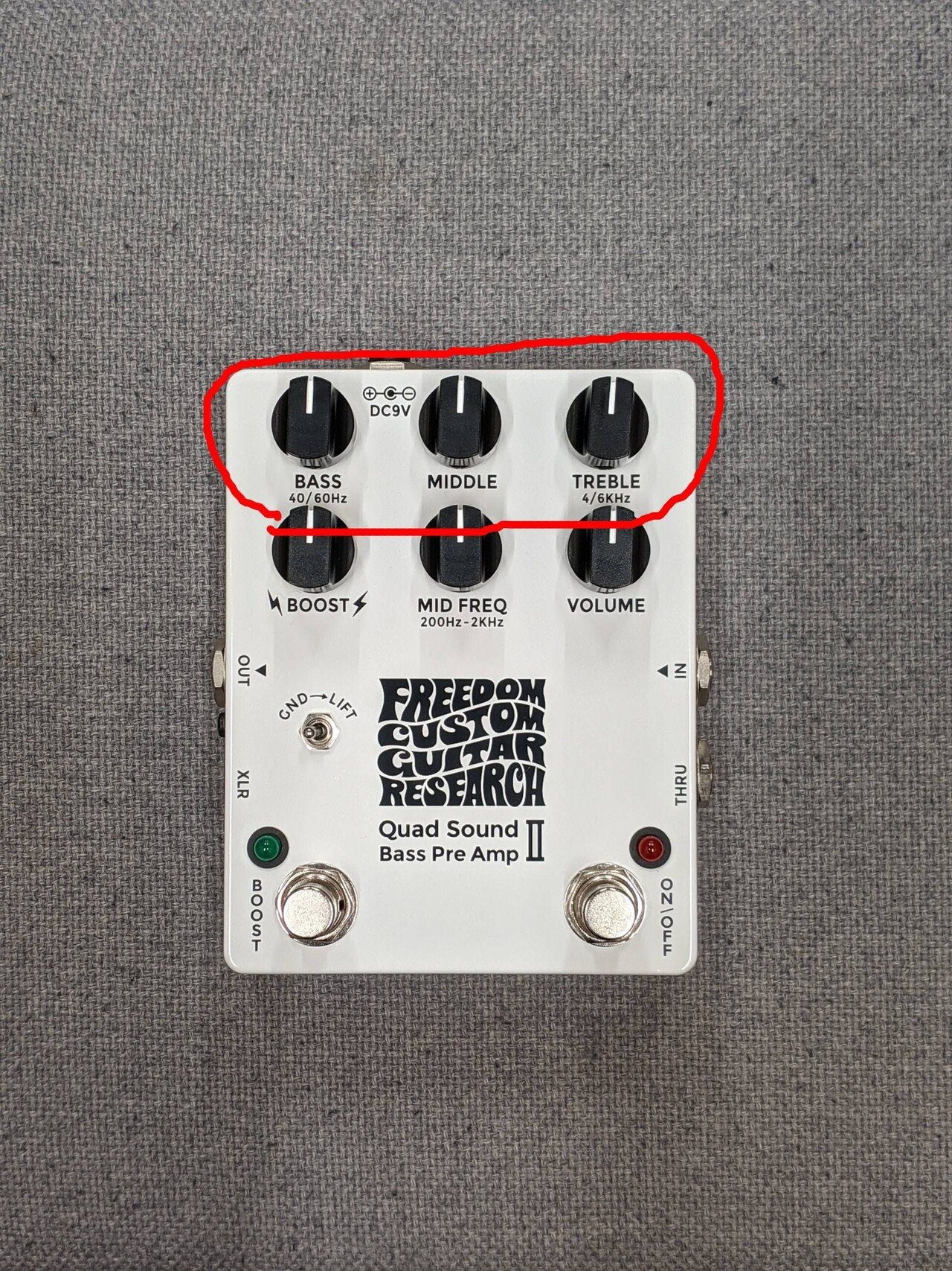 Freedom Custom Guitar Research “Quad Sound Bass Pre Amp II 