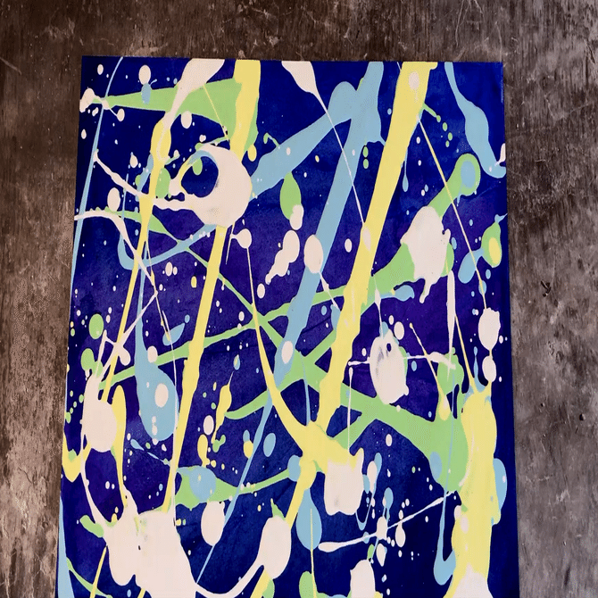 実践 何も考えずに描いてみよう ワイルドなドリッピング技法 若林 薫 絵画講師 Note