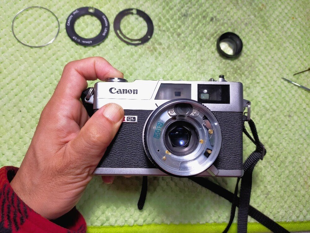 Canon Canonet Giii QL17の分解|フィルムカメラ修理のアクアカメラ Canon Canonet Giii QL17の分解|フィルムカメラ修理のアクアカメラ