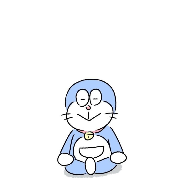 瞑想するドラえもんの絵です ちゃかぽん Note