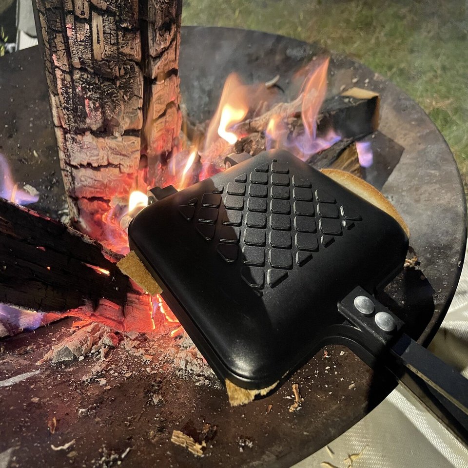 直火のホットサンドメーカー料理は火力に注意｜Noriaki Kawanishi