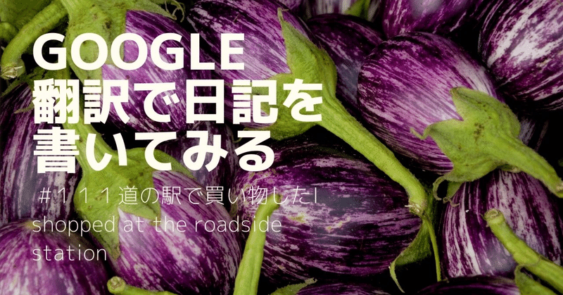 google翻訳で日記を書いてみる #111道の駅で買い物したI shopped at the roadside station