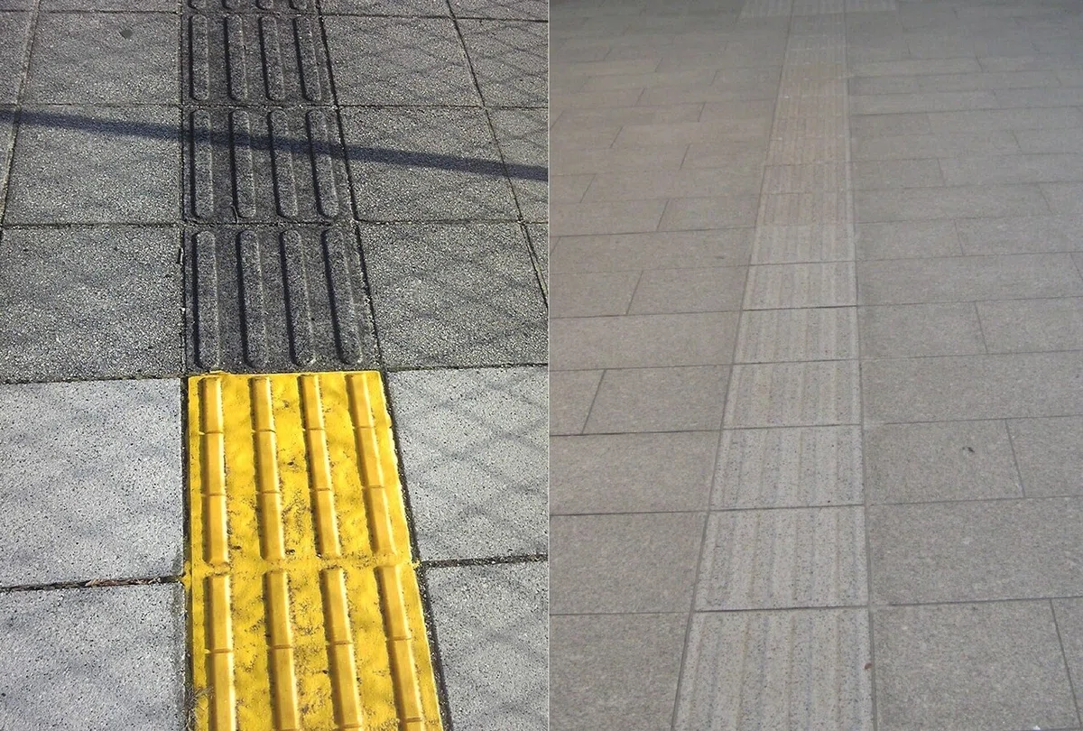 黄色以外の点字ブロック合体