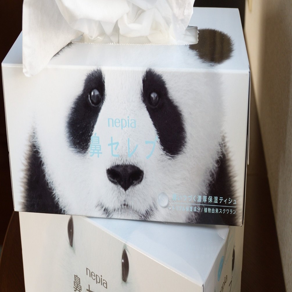 鼻をかんでティッシュに穴を開ける｜のののすけ