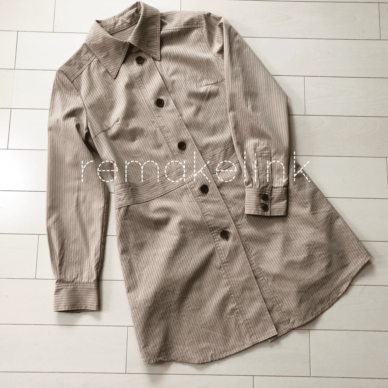 シャツワンピースリメイク Remakelink リメイクリンク Note シャツワンピースリメイク Remakelink リメイクリンク Note