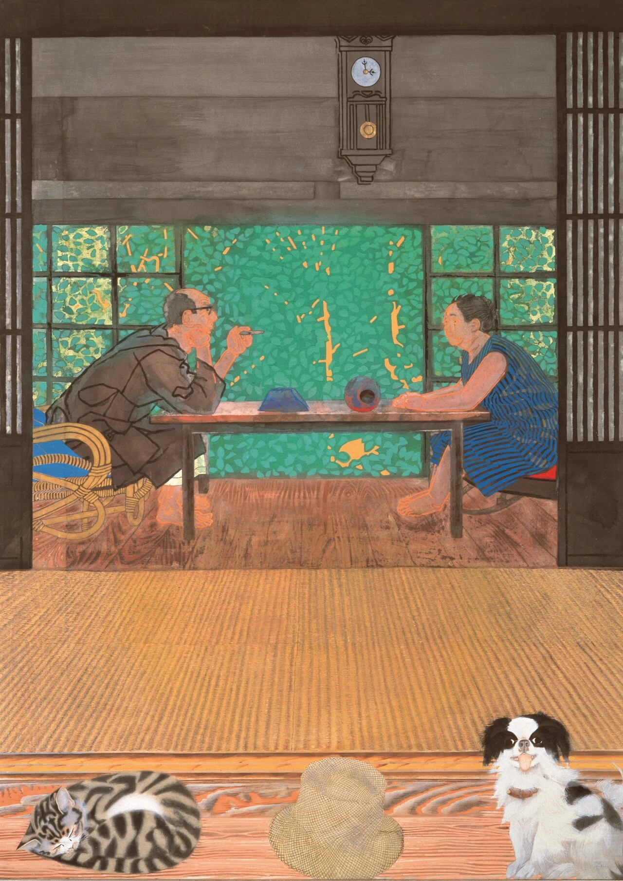 椿の園「椿笑園」での語らい。青葉区ゆかりの画家・中島清之｜横浜美術館