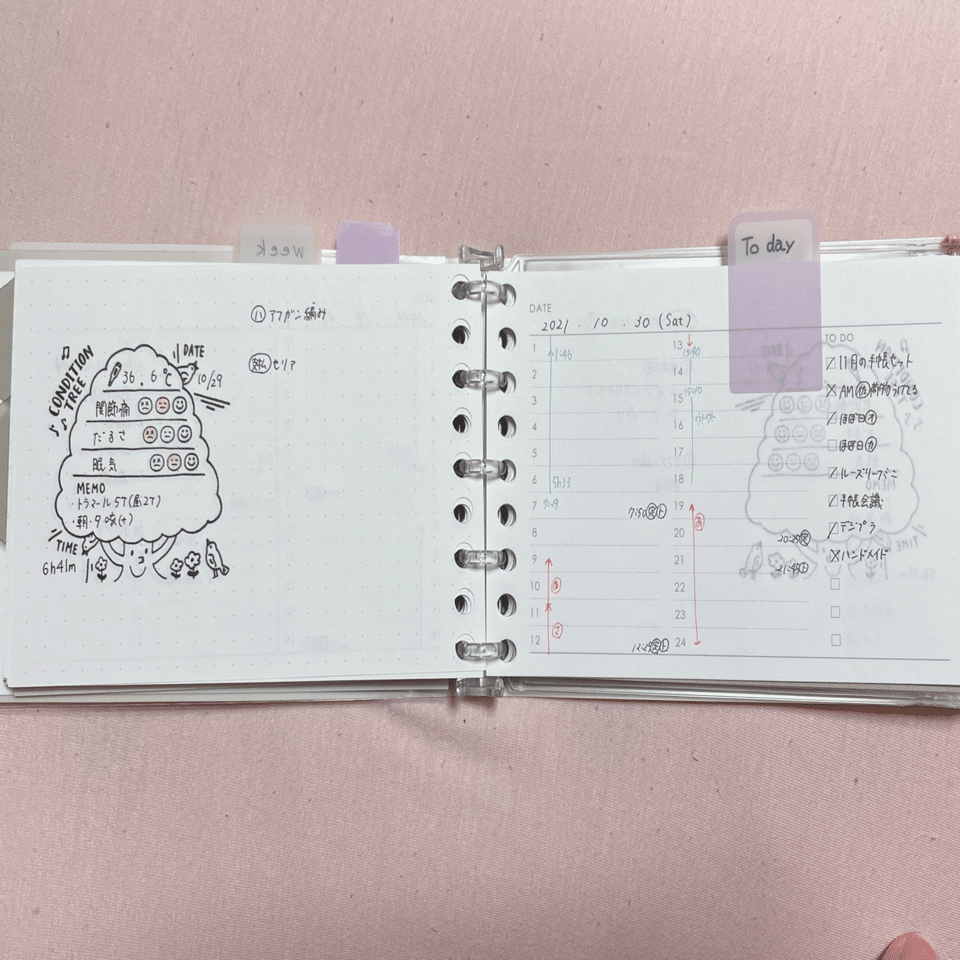 ルーズリーフミニで手帳 あーやのすけ Note