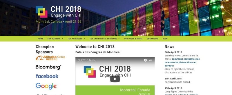 CHI2018で気になった研究まとめ vol.1