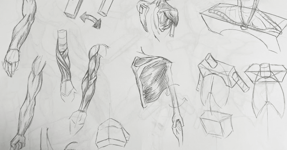 腕の描き方】マイケルハンプトンの人体の描き方の練習模写Vol.4
