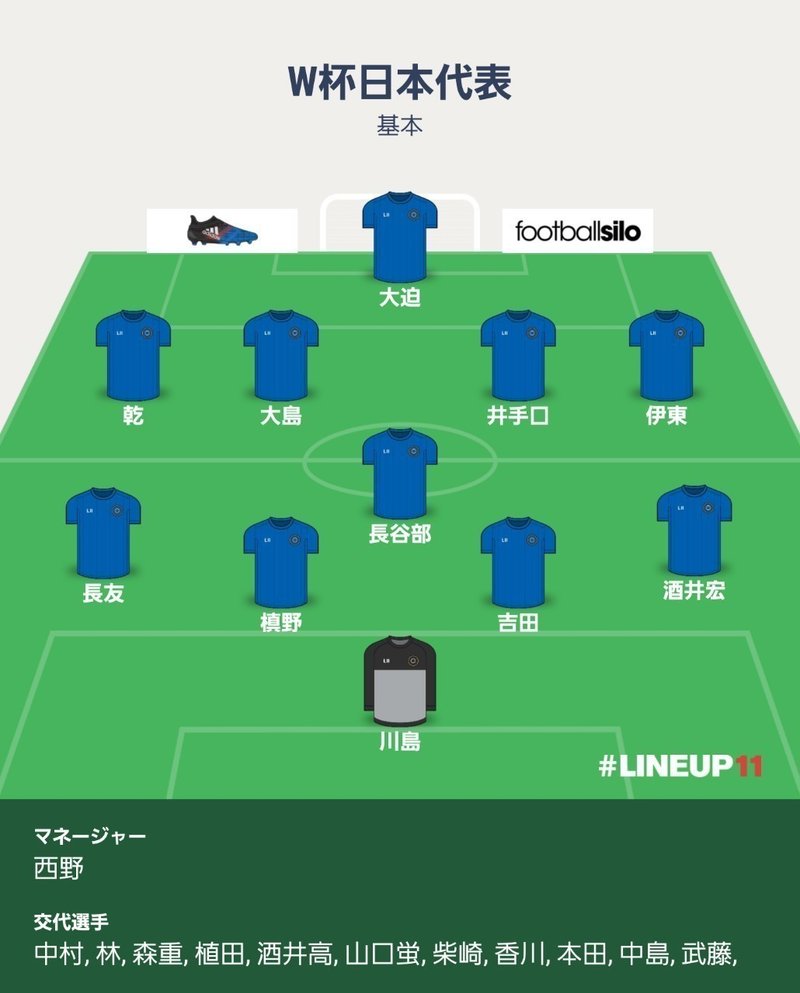 サッカー日本代表 俺の23人 にわかドリブラー Note サッカー日本代表 俺の23人 にわかドリブラー Note