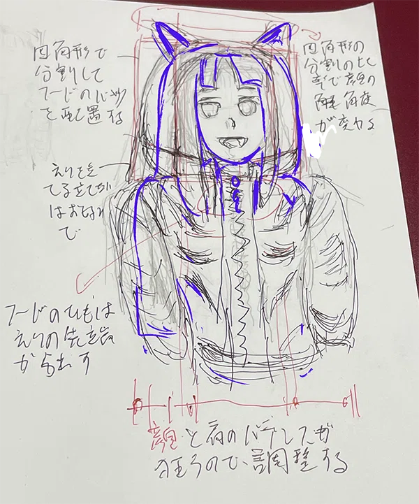 イラスト フード付きの服を描いてみる Triple 4649 Note イラスト フード付きの服を描いてみる Triple 4649 Note
