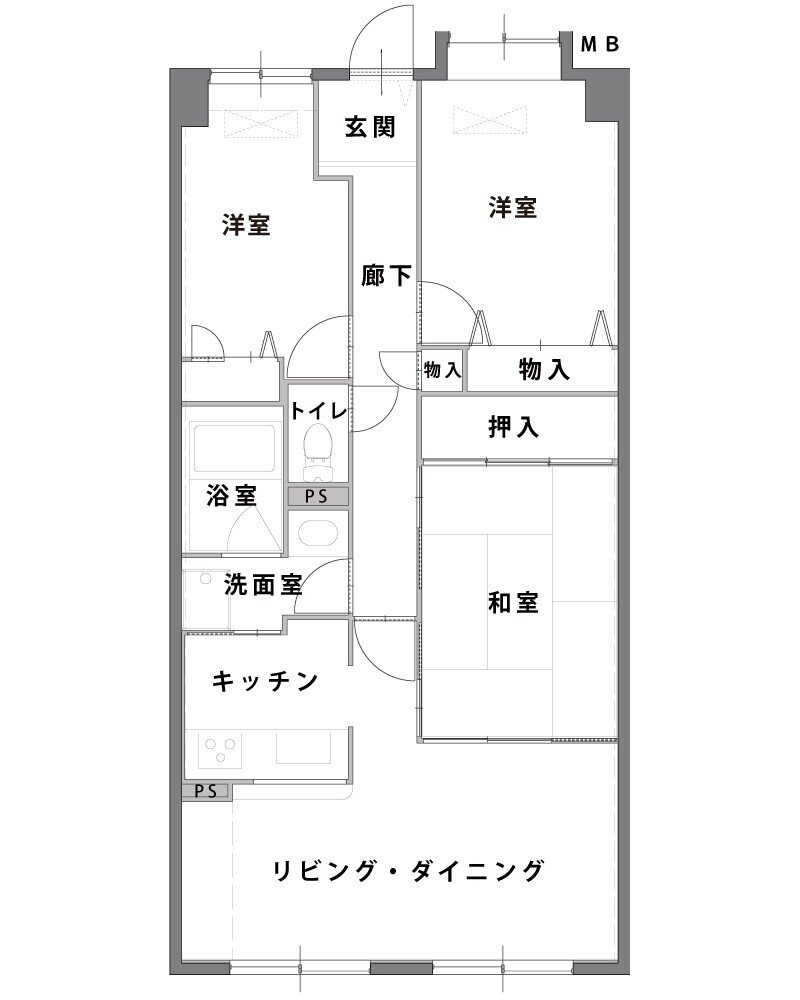 田の字型の間取り