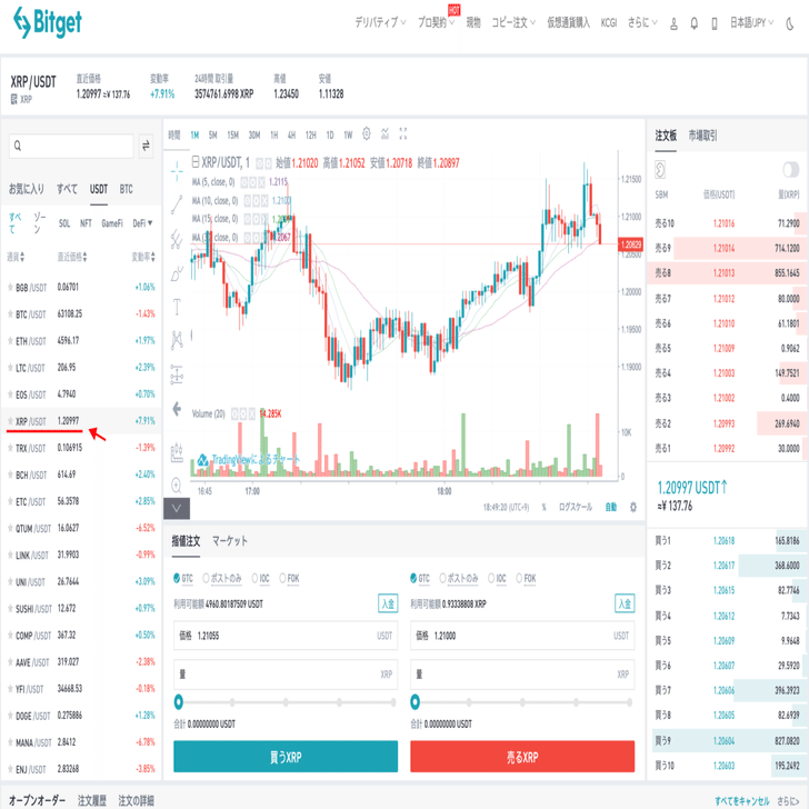 USDTへ売却】他の通貨からUSDTにする方法｜Bitget 使い方説明チャンネル