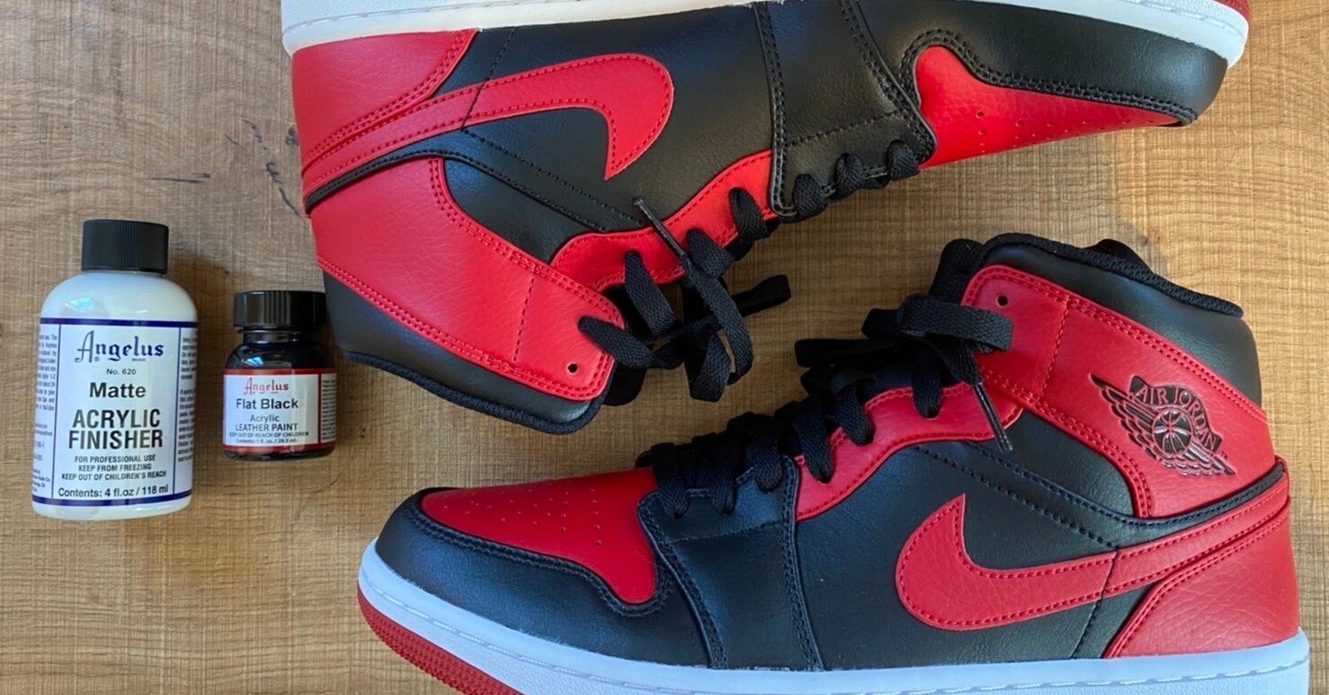 Air jordan 1 mid bred カスタム ペイント ジョーダン 1