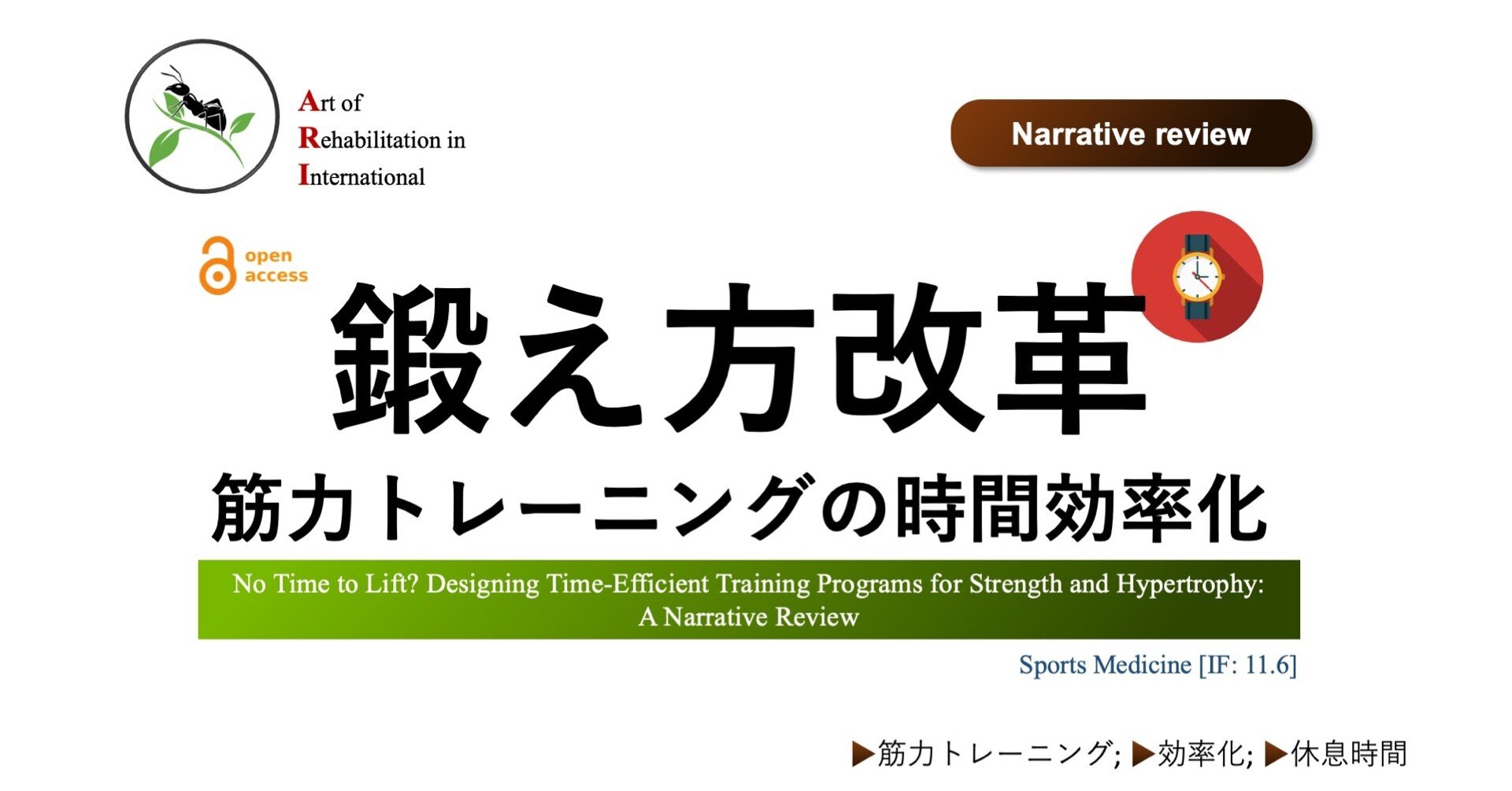 鍛え方改革 筋力トレーニングの時間効率化 Super Human 理学療法士 保健学博士 Ph D Note