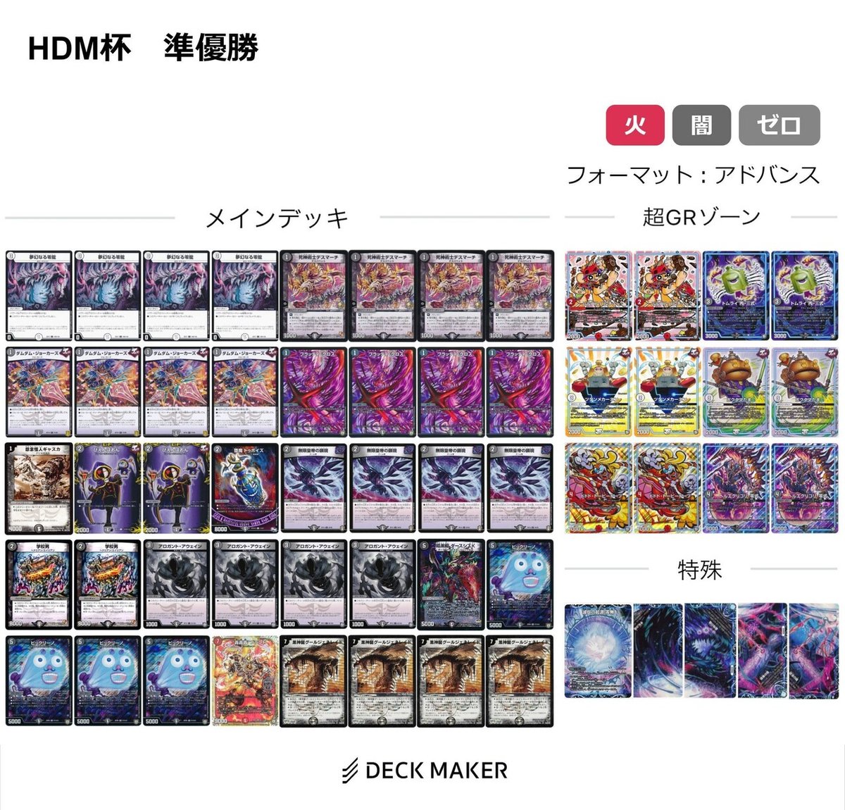 デュエマ アドバンスCS】「トイコンプCS(2024/6/23)」結果 赤青