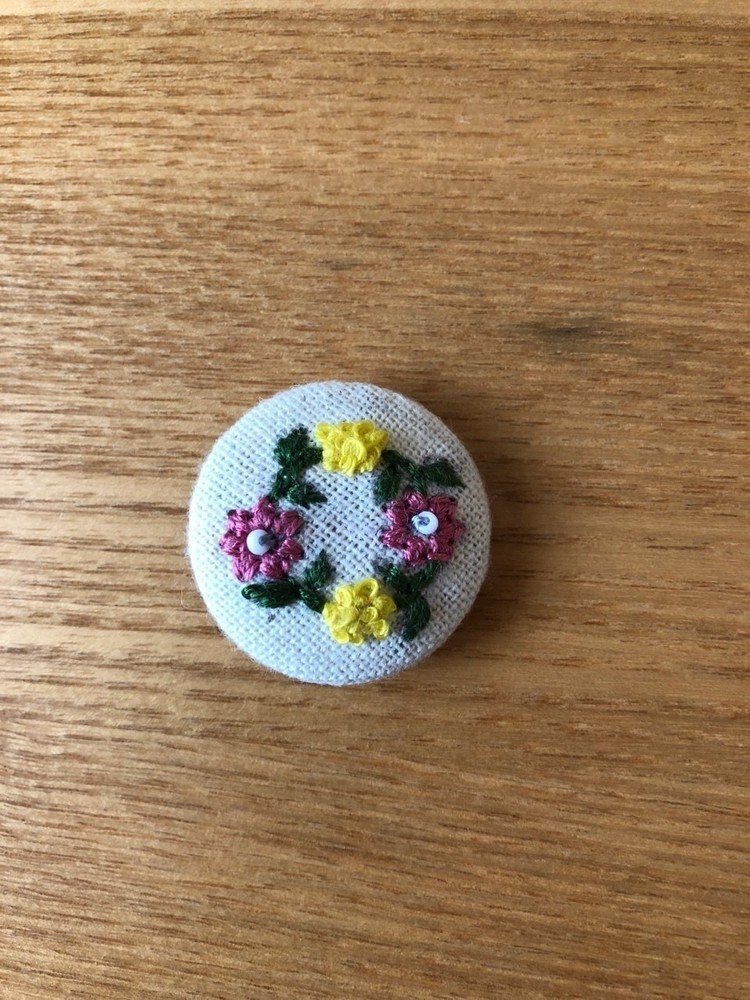 #くるみぼたん #お花のリース #ハンドメイド