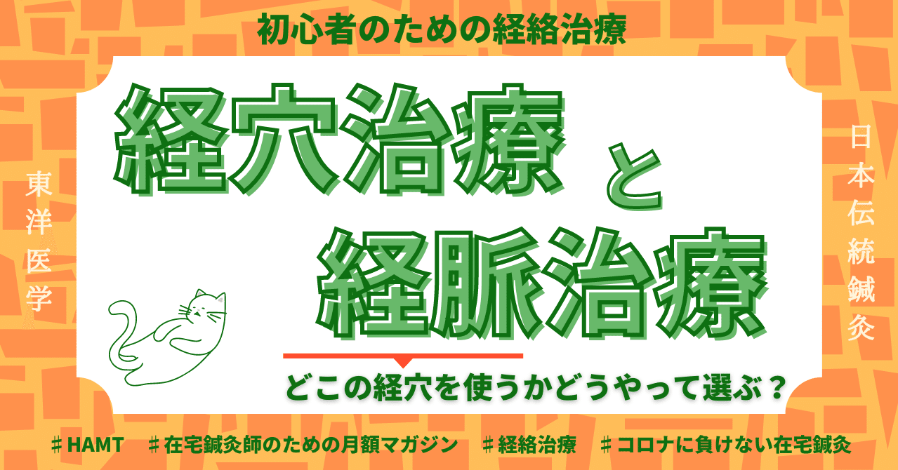 経穴治療と経脈治療 ゆーのすけ 鍼灸家via経絡治療 Note