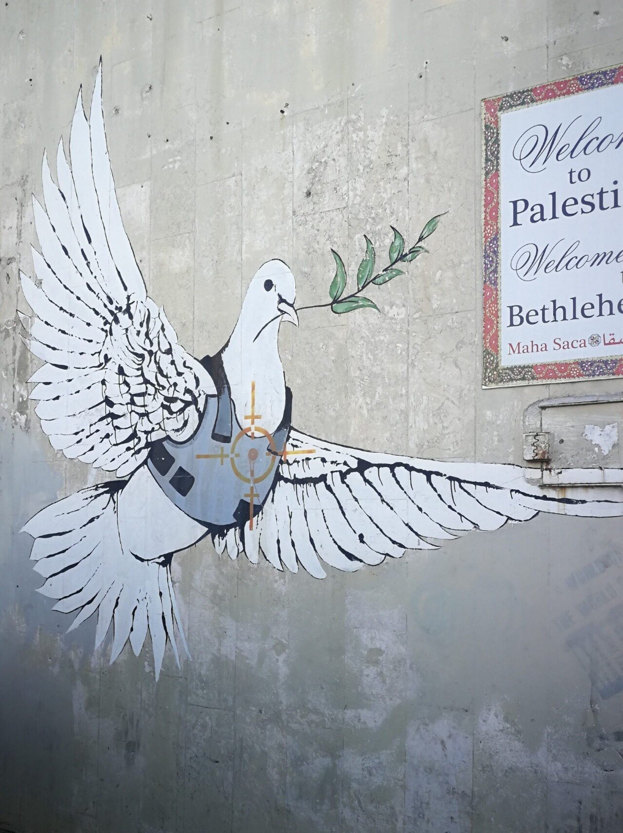 Banksy バンクシー Armoured Dove 防弾チョッキの鳩 ポスター