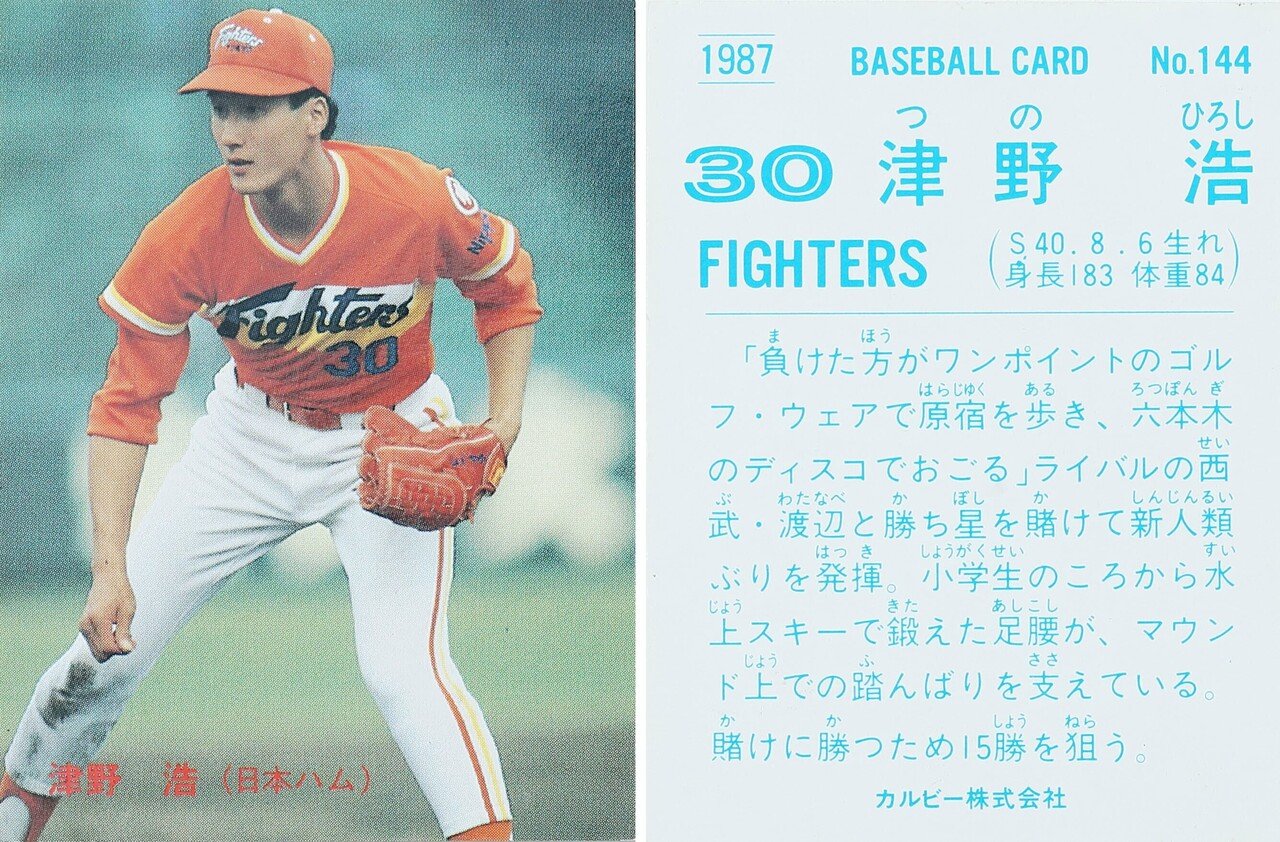 プロ野球チップスカード84年式津田投手