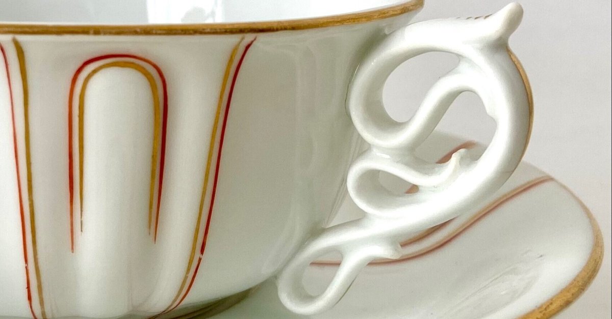  Vienna アンティーク　陶器　オーストリア 1946 Rw Rudolf Wächter Made in Germany Cup, Saucer & Dessert
