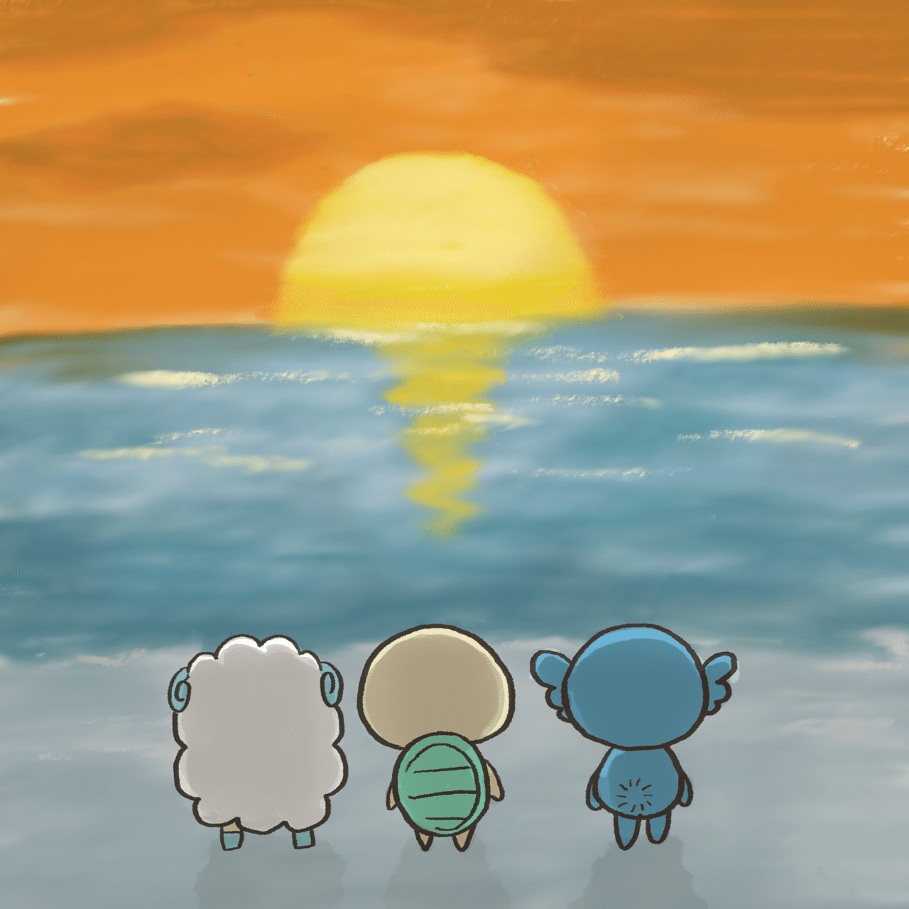 358 ゆる3イラスト 夏の終わり ワタナベリカ Note