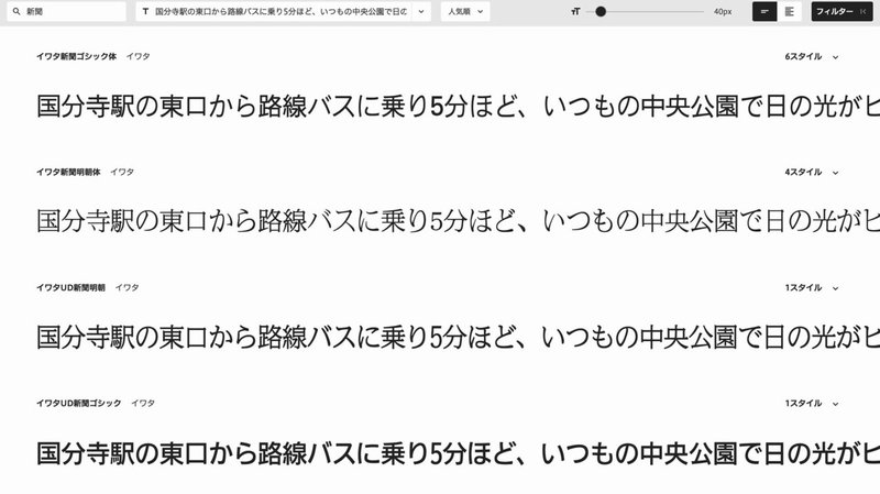 003イワタ新聞書体一覧