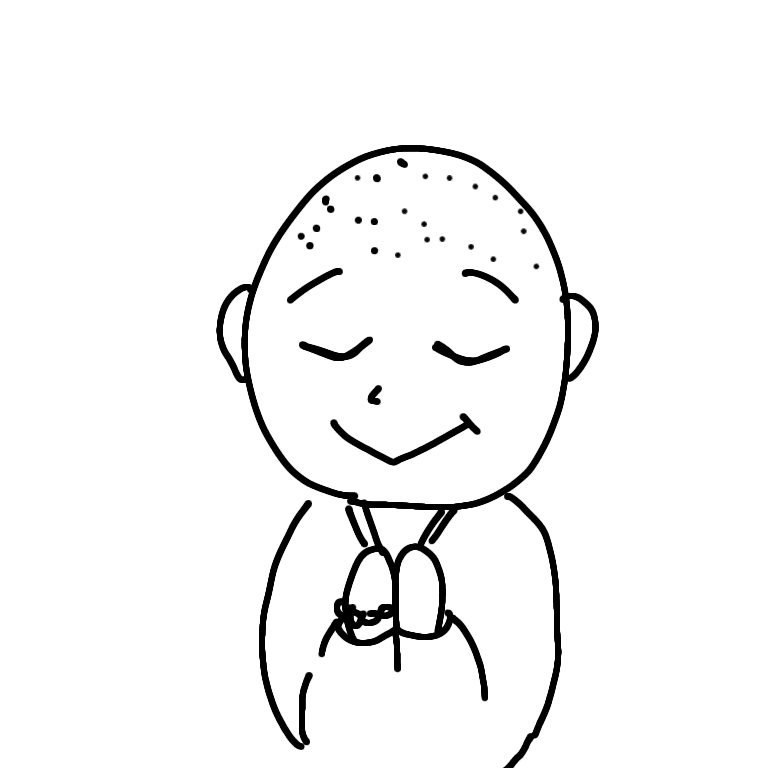 私の中の坊主は 慈愛のかたちをしていた 上手に坊主の絵を描こう選手権 猪狩はな Note
