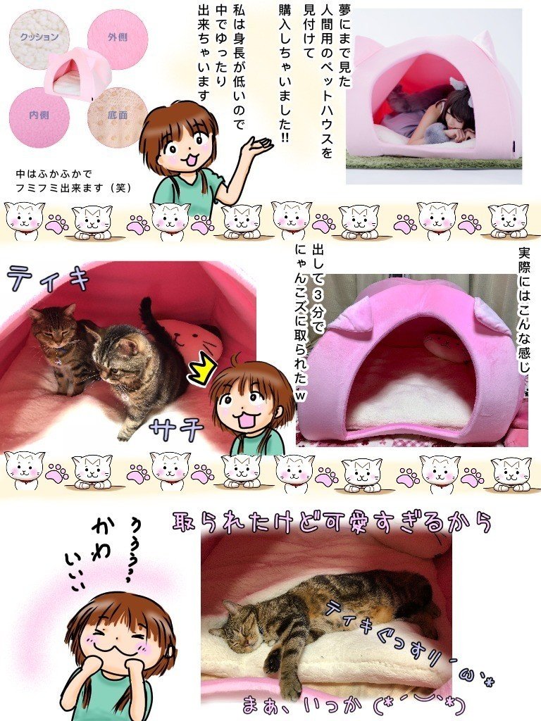 人間用ペットハウスを買ったよ めこたん 漫画 イラスト Note