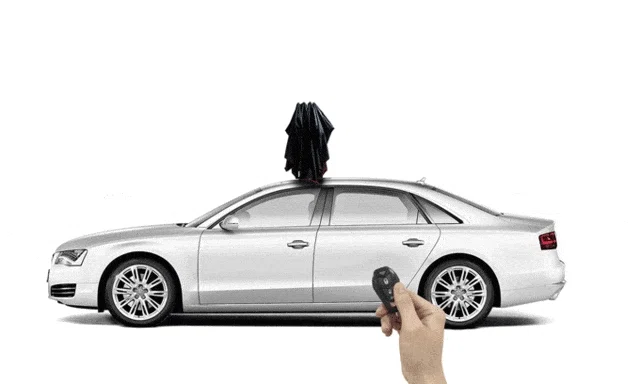 Lanmodo PRO 車用自動カーテント シルバー（自立スタンド欠品） Lanmodo Pro Four-Season Semi-auto Car Tent