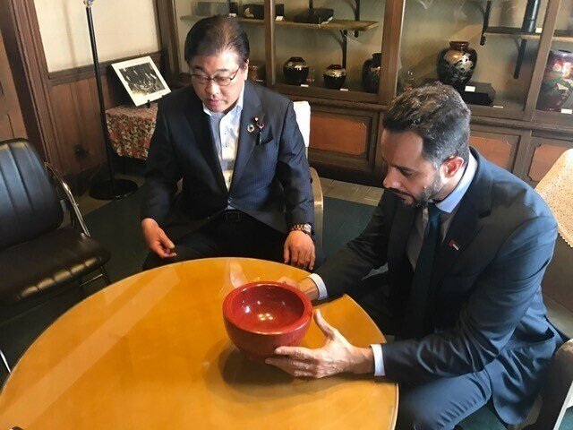 会津若松市の白木屋漆器店を訪問 (2019/8/21)｜かんけ一郎