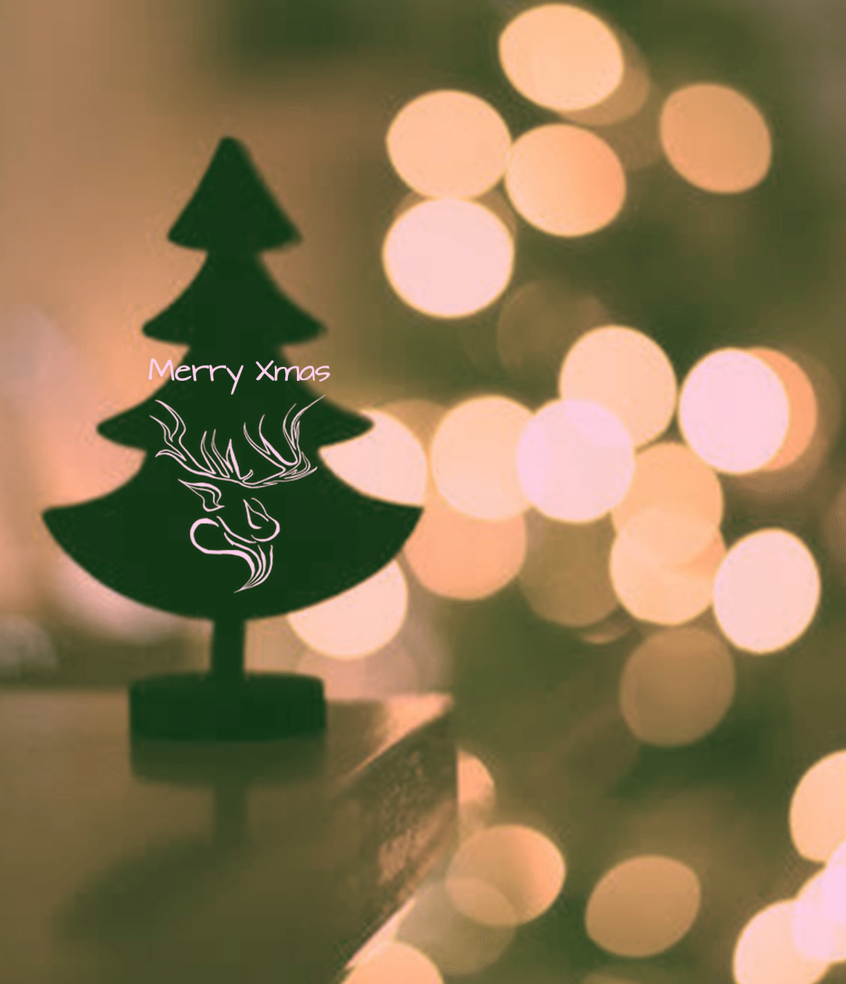 ツリー クリスマス イルミネーション 鹿 トナカイ ロマンス 幸せになる待ち受け フリー素材 Cay44 Cay カイ Note