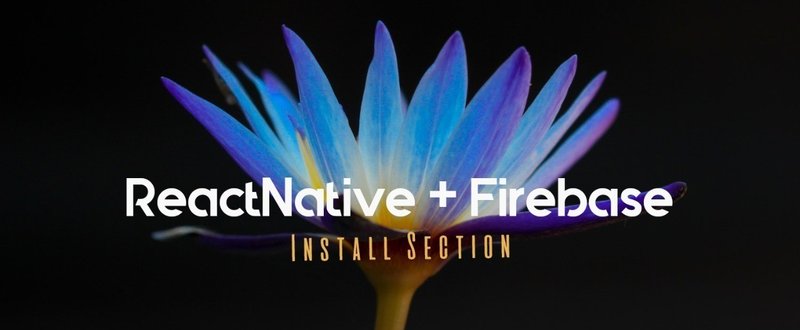 ReactNative + Firebase基本環境インストール　(チュートリアル)