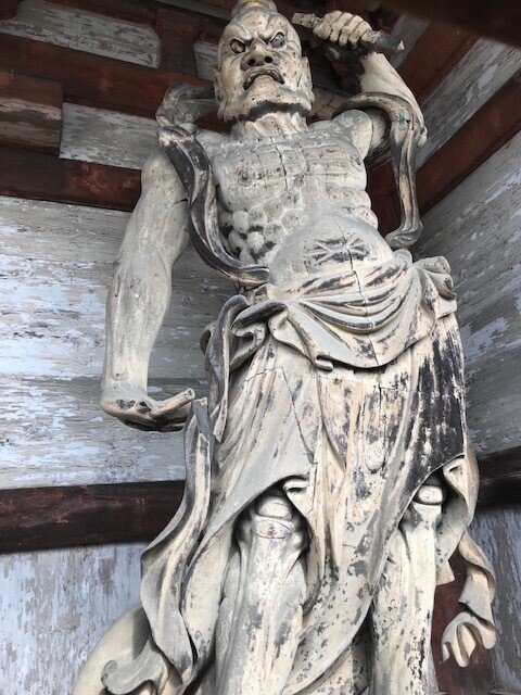江戸期・護法善神「那羅延金剛・密迹金剛」仁王・金剛力士・二体一対・漆柿渋紅彩色 Amazon｜仏像 木彫り 金剛力士像 二体一対 天然 崖柏木 仁王像