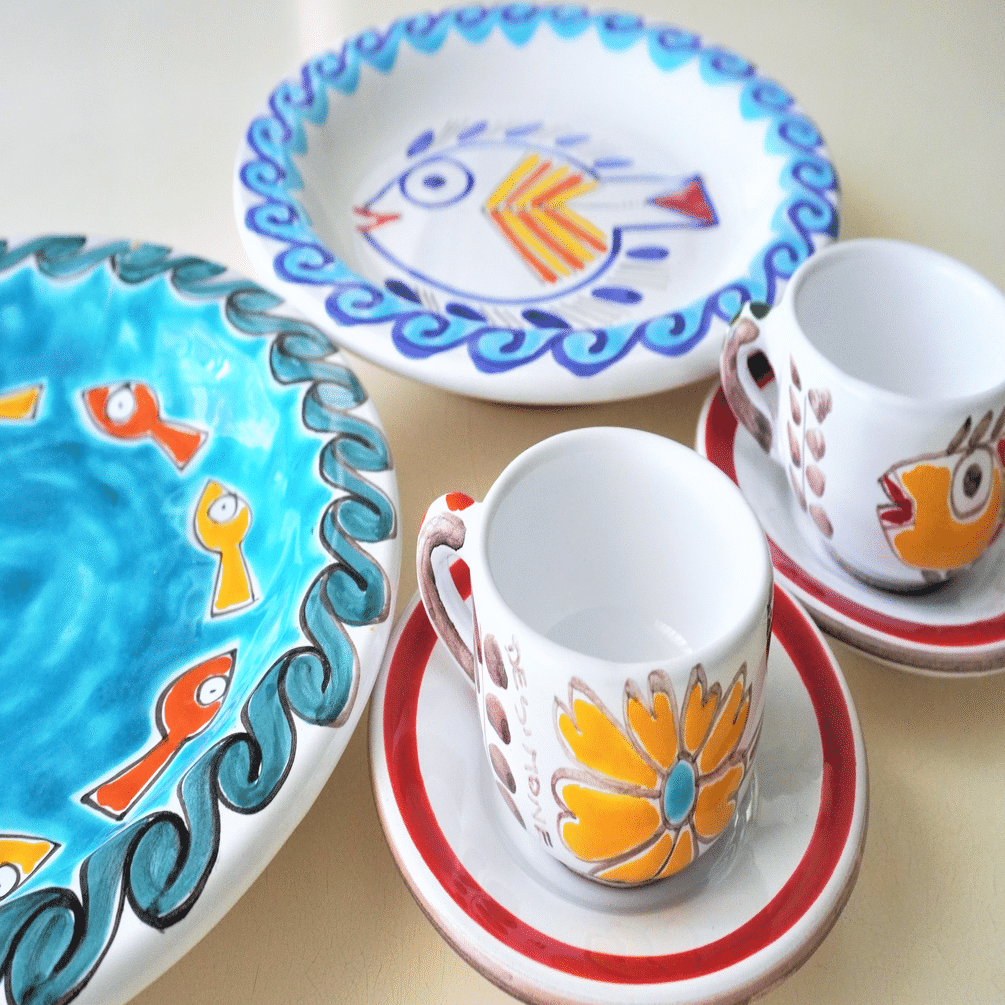 デ シモーネ    マーメイド   陶器絵皿  新品未使用  本物 シチリア陶器「デ・シモーネ」｜食の工房オフィスアルベロ【イタリア