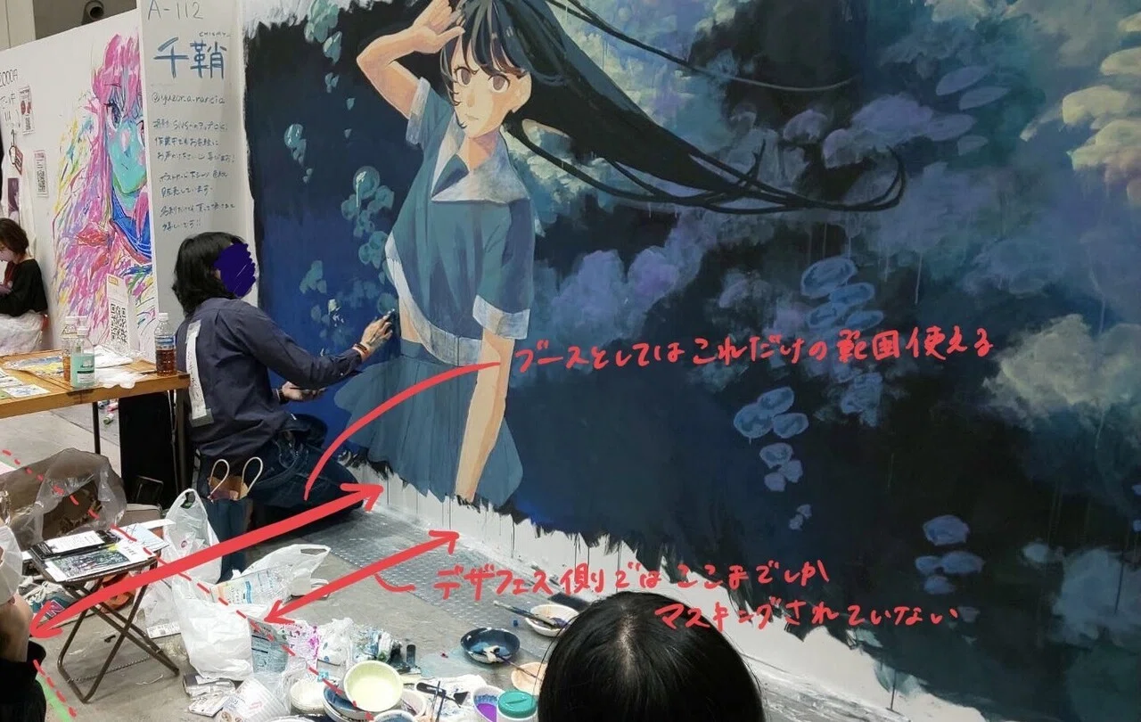 ライブペイントでの出展時に準備するとよいもの・デザフェスvol.54を